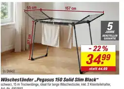 toom Baumarkt Leifheit wäscheständer „pegasus 150 solid slim black“ Angebot