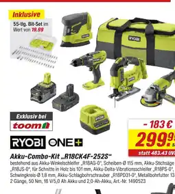 toom Baumarkt Ryobi akku-combo-kit r18ck4f-252s Angebot