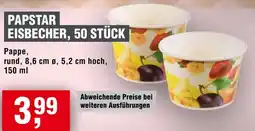 Handelshof PAPSTAR EISBECHER, 50 STÜCK Angebot