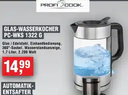 Handelshof PROFI COOK GLAS-WASSERKOCHER PC-WKS 1322 G Angebot