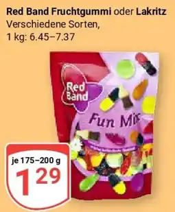 Globus Red Band Fruchtgummi oder Lakritz Angebot
