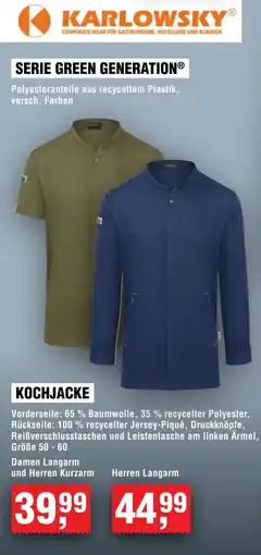 Handelshof KARLOWSKY SERIE GREEN GENERATION KOCHJACKE Angebot