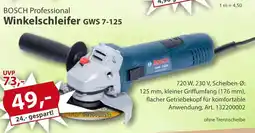 Sonderpreis Baumarkt BOSCH Professional Winkelschleifer GWS 7-125 Angebot