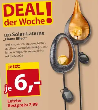 LED-Solar-Laterne ,,Flame Effect"