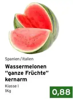 CAP Markt Spanien/Italien Wassermelonen "ganze Früchte" kernarm Angebot