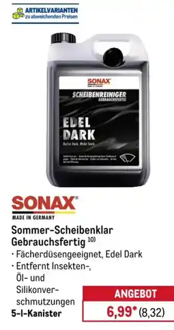 METRO SONAX Sommer-Scheibenklar Gebrauchsfertig Angebot