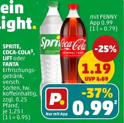 PENNY Sprite, coca-cola, lift oder fanta Angebot