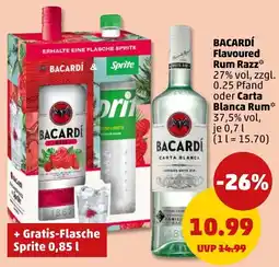 PENNY Bacardí flavoured rum razz oder carta blanca rum Angebot