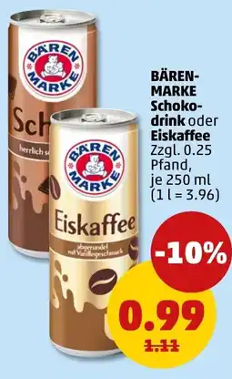 PENNY Bärenmarke schokodrink oder eiskaffee Angebot