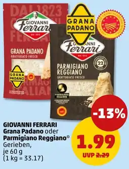 PENNY Giovanni ferrari grana padano oder parmigiano reggiano Angebot