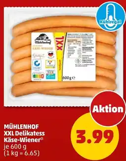 PENNY Mühlenhof XXL delikatess käse-wiener Angebot