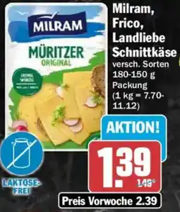 HIT Milram frico, landliebe schnittkäse Angebot