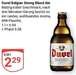 Globus Duvel Belgian Strong Blond Ale Angebot