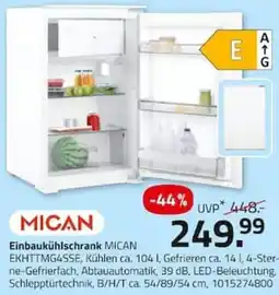 ROLLER MICAN Einbaukühlschrank Angebot