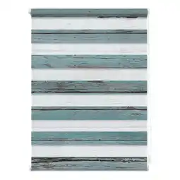 Netto Marken-Discount Lichtblick Duo Rollo Klemmfix, ohne Bohren, blickdicht, Bretter-Vintage Angebot