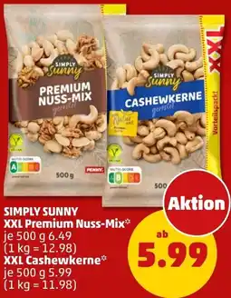 PENNY SIMPLY SUNNY XXL Premium Nuss-Mix oder XXL Cashewkerne Angebot