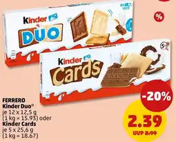 PENNY FERRERO Kinder Duo oder Kinder Cards Angebot