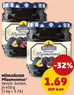 PENNY MÜHLHÄUSER Pflaumenmus Angebot