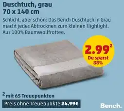 PENNY Bench Duschtuch, grau Angebot