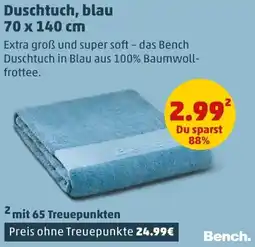 PENNY Bench Duschtuch, blau Angebot