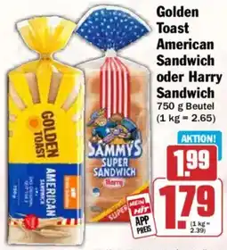 HIT Golden Toast American Sandwich oder Harry Sandwich Angebot