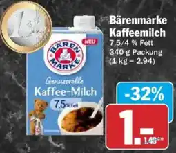 HIT Bärenmarke Kaffeemilch Angebot