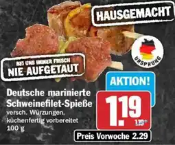 HIT Deutsche marinierte Schweinefilet-Spieße Angebot