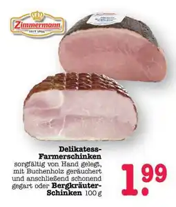 Scheck-in-Center Zimmermann Delikatess-Farmerschinken Angebot