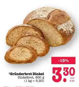 Scheck-in-Center Gründerbrot Dinkel Angebot