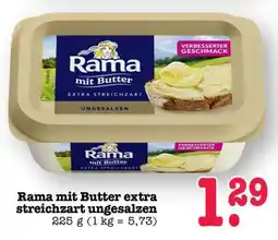 Scheck-in-Center Rama mit Butter extra streichzart ungesalzen Angebot