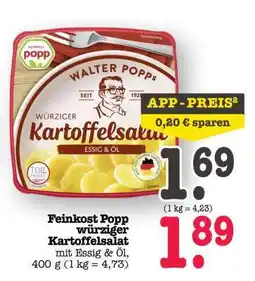 Scheck-in-Center Feinkost Popp würziger Kartoffelsalat Angebot