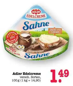 Scheck-in-Center Adler Edelcreme Angebot