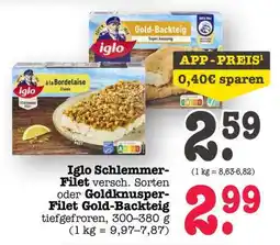 Scheck-in-Center Iglo Schlemmer Filet Angebot