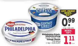 Scheck-in-Center Philadelphia Frischkäsezubereitung versch. Sorten oder Cottage Cheese Angebot