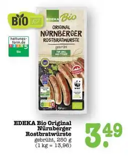 Scheck-in-Center EDEKA Bio Original Nürnberger Rostbratwürste Angebot
