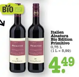 Scheck-in-Center Italien Alnatura Bio Edition Primitivo Angebot