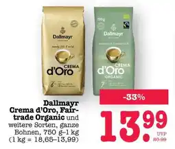 Scheck-in-Center Dallmayr Crema d’Oro, Fairtrade Organic Angebot