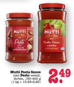 Scheck-in-Center Mutti Pasta Sauce oder Pesto Angebot