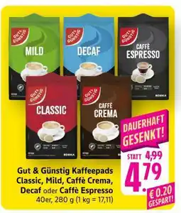Scheck-in-Center Gut & Günstig Kaffeepads Angebot