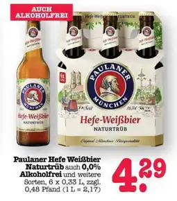 Scheck-in-Center PAULANER Hefe- Weißbier naturtrüb Angebot