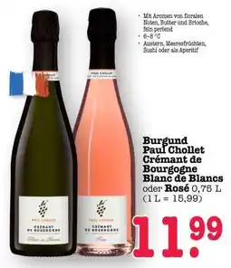 Scheck-in-Center Burgund Paul Chollet Crémant de Bourgogne Blanc de Blancs oder Rosé Angebot