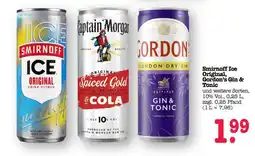 Scheck-in-Center Smirnoff Ice Original, Gordon’s Gin & Tonic Angebot