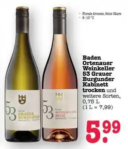 Scheck-in-Center Baden Ortenauer Weinkeller 53 Grauer Burgunder Kabinett trocken Angebot