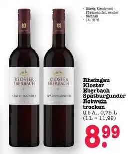 Scheck-in-Center Rheingau Kloster Eberbach Spätburgunder Rotwein trocken Angebot