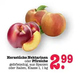 Scheck-in-Center Herzstücke Nektarinen oder Pfirsiche Angebot