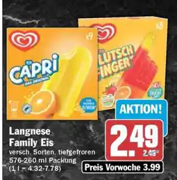 HIT Langnese Family Eis Angebot