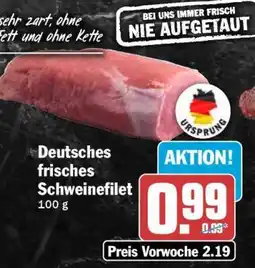 HIT Deutsches frisches Schweinefilet Angebot