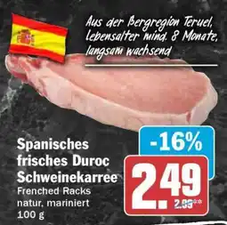 HIT Spanisches frisches Duroc Schweinekarree Angebot