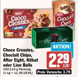 HIT Choco Crossies, Choclait Chips, After Eight, Kitkat oder Lion Balls Angebot