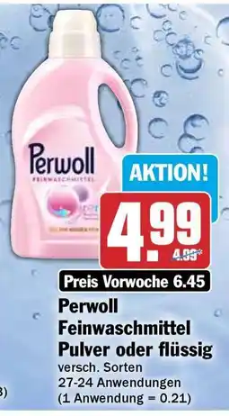 HIT Perwoll Feinwaschmittel Pulver oder flüssig Angebot
